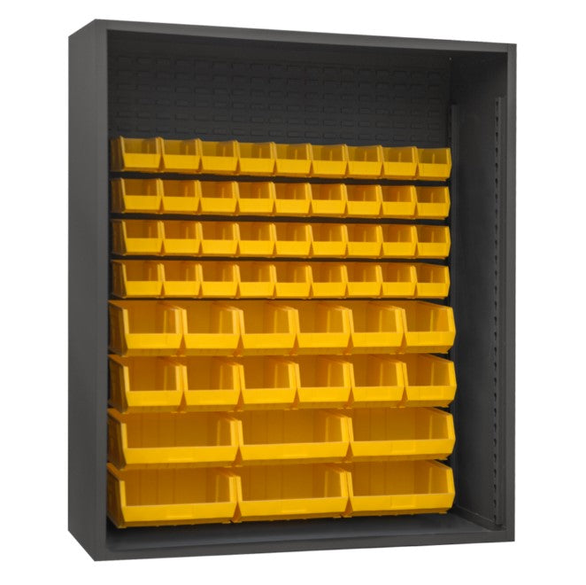 Enclosed Shelving, 54 Yellow Bins