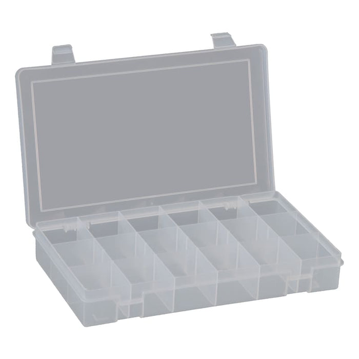 Small Clear Plastic 18 Compartment Drawer