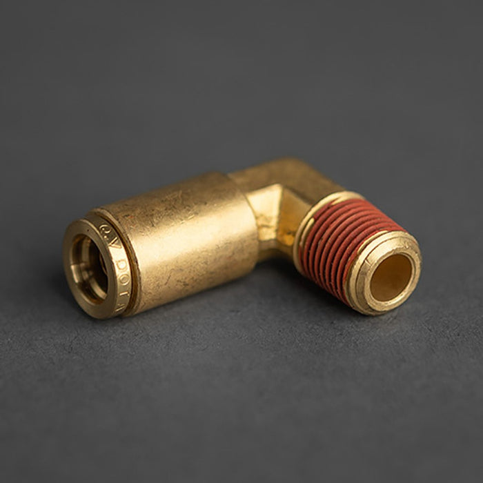 1/4 Tube to 1/8 Male Pipe Push Connect 90 Degree Elbow Brass