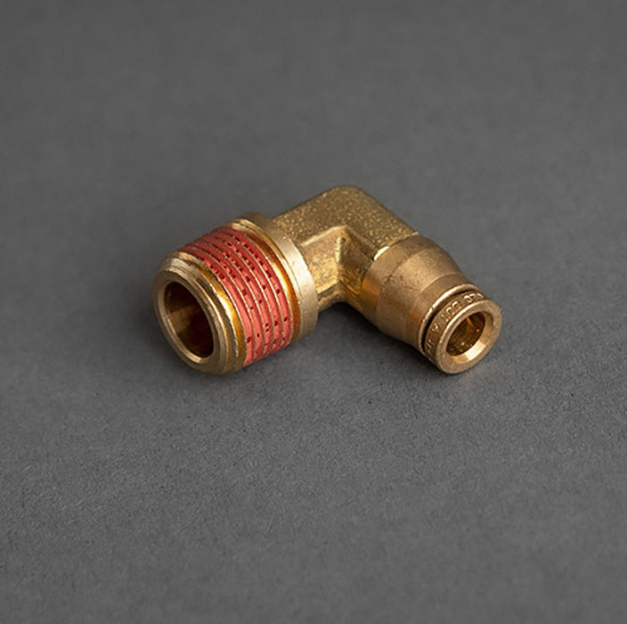 1/4 Tube to 3/8 Male Pipe Push Connect 90 Degree Elbow Brass