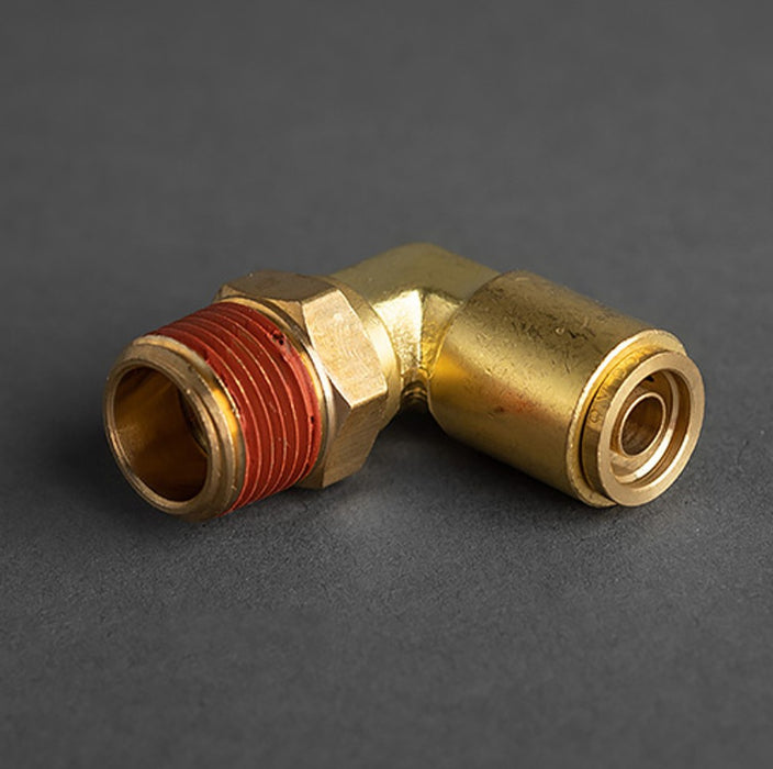 3/8 Tube to 3/8 Male Pipe Swivel Push Connect 90 Degree Elbow Brass