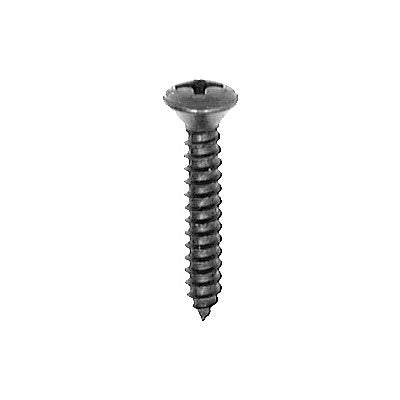 #8 x 1  Phillips Oval Tapping Screw Black Oxide