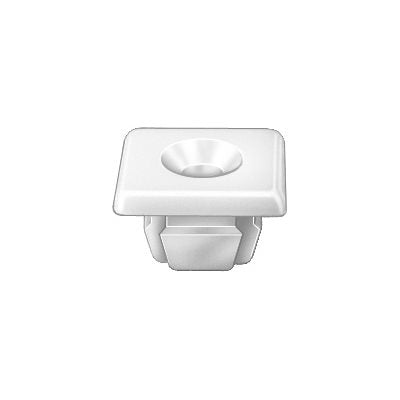 1/4 #14 License Plate Square Nut / Head Size : 0.600" /Head Thickness : 0.081" / Width : 0.415" Overall Length : 0.370" Nylon
