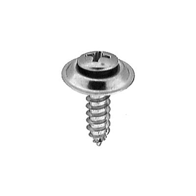 #10 x 3/4 Phillips Oval Sems Countersunk Washer Tapping Screw Chrome Head size #8