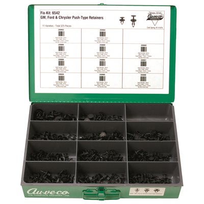 GM Ford Chrysler Push Type Retainer Assortment / 325 Pieces