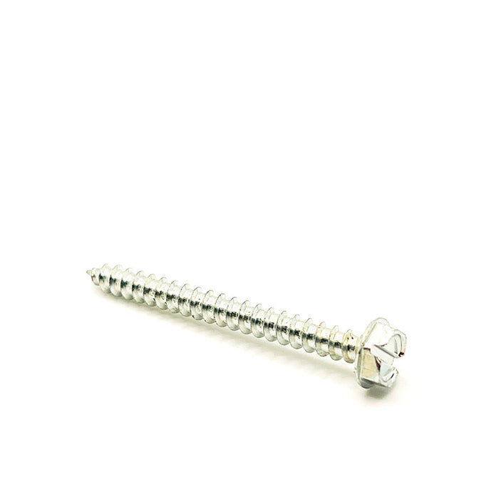 #10 X 2 Slotted Hex Washer Tapping Screw / Zinc Plated