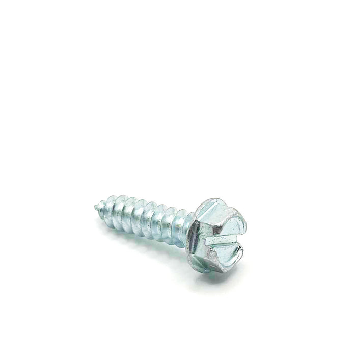 5/16 X 1 1/4 Slotted Hex Washer Tapping Screw / Zinc Plated
