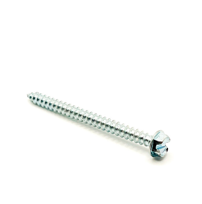 8 X 2 Slotted Hex Washer Tapping Screw / Zinc Plated