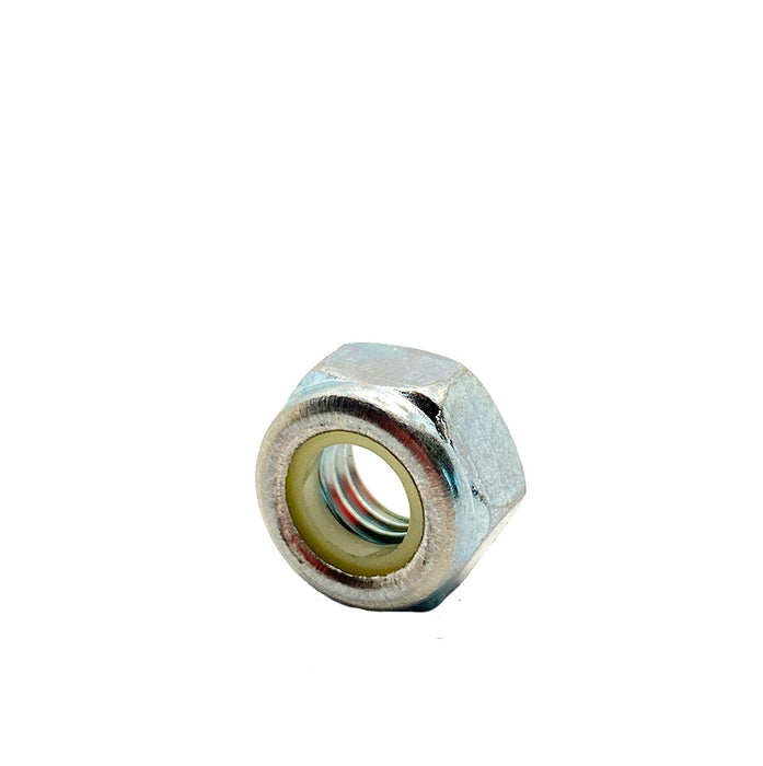 M8-1.25 Metric Nylon Lock Nut / Class 10.9 / Zinc Plated / DIN #985/V-10
