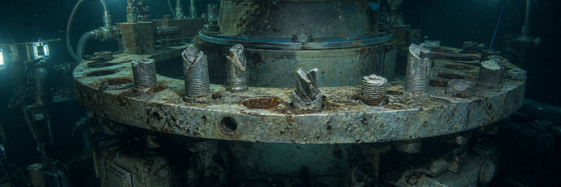 Reconstruction of fractured high-strength H4 connector bolts on a subsea lower marine riser package flange in deep water