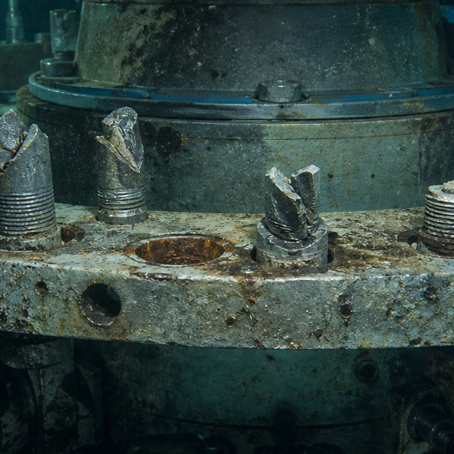 Reconstruction of fractured high-strength H4 connector bolts on a subsea lower marine riser package flange in deep water