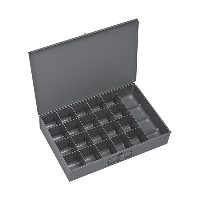 Large Steel Compartment Box with 21 Holes