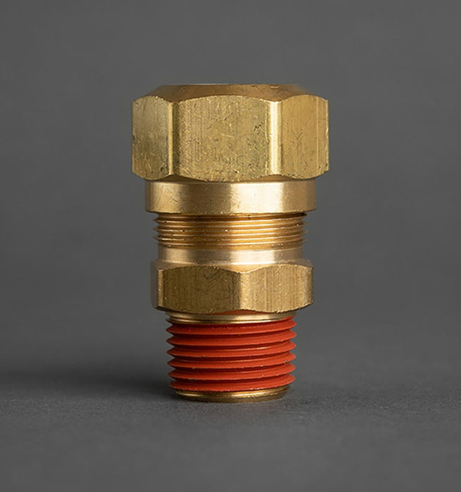 3/4in Tube to 1/2in Male Pipe Brass DOT Connector