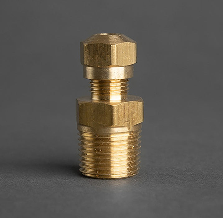 1/4in Tube to 3/8in Male Pipe Brass DOT Connector