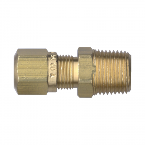 3/8in Tube to 1/8in Male Pipe Brass DOT Connector