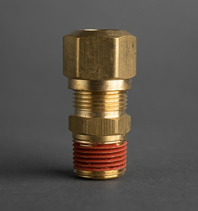 3/8in Tube to 1/4in Male Pipe Brass DOT Connector
