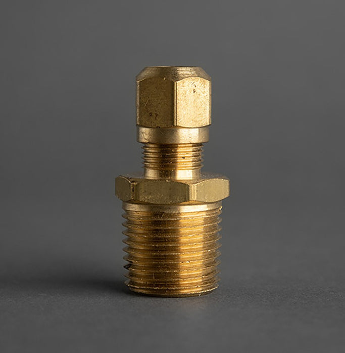 3/8in Tube to 1/2in Male Pipe Brass DOT Connector