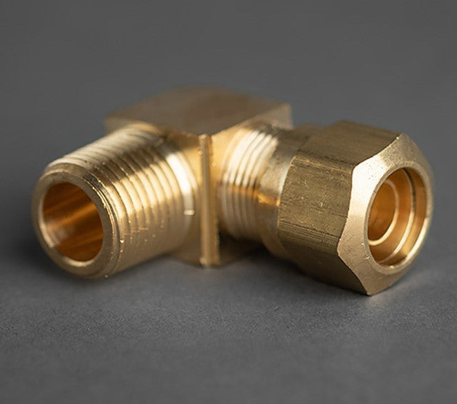 5/8in Tube to 1/2in Male Pipe 90° Brass Elbow