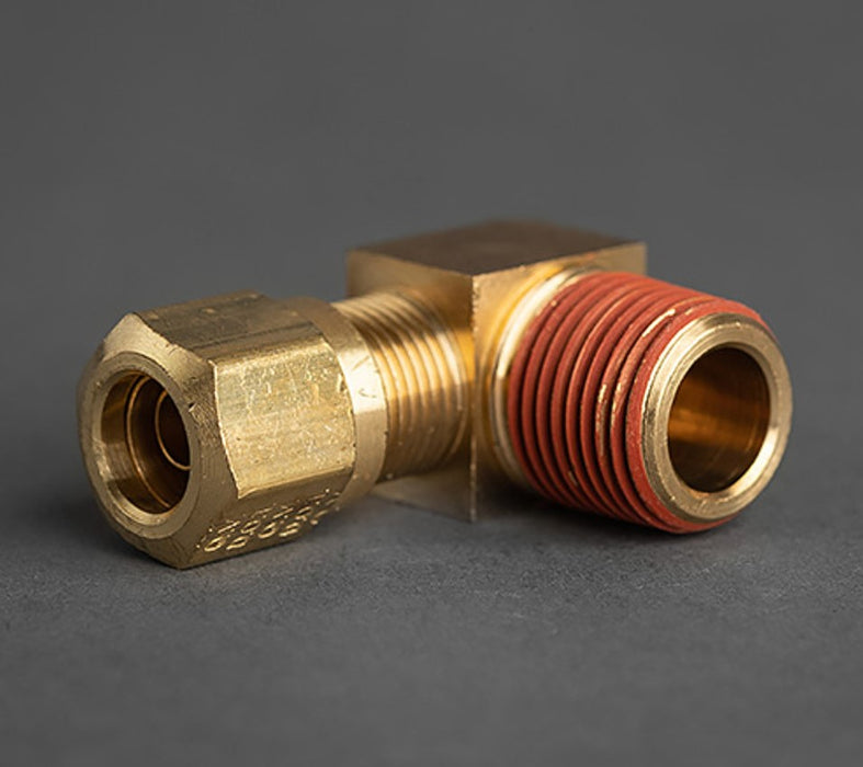 3/8in Tube to 3/8in Male Pipe 90° Brass Elbow