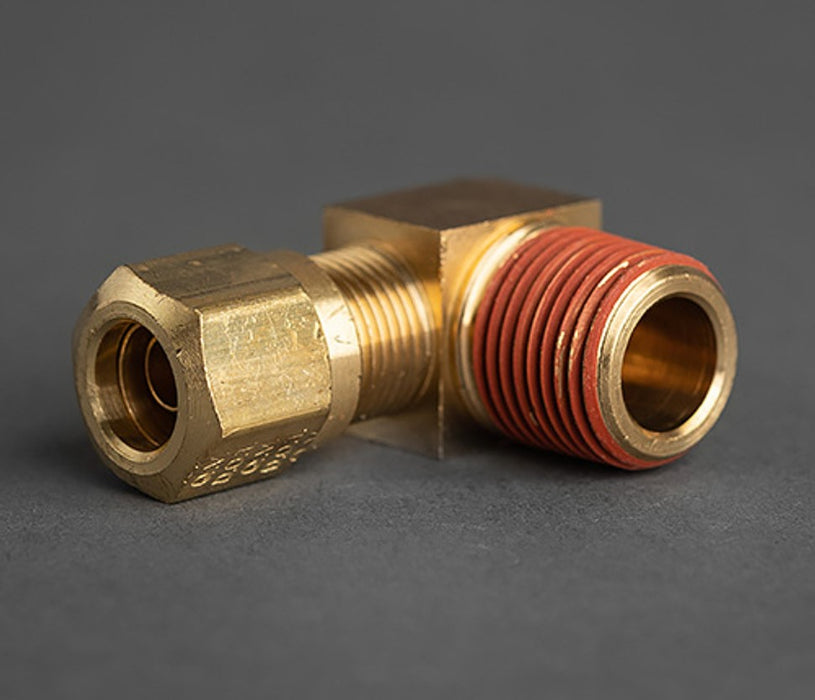 1/2in Tube to 1/2in Male Pipe 90° Brass Elbow