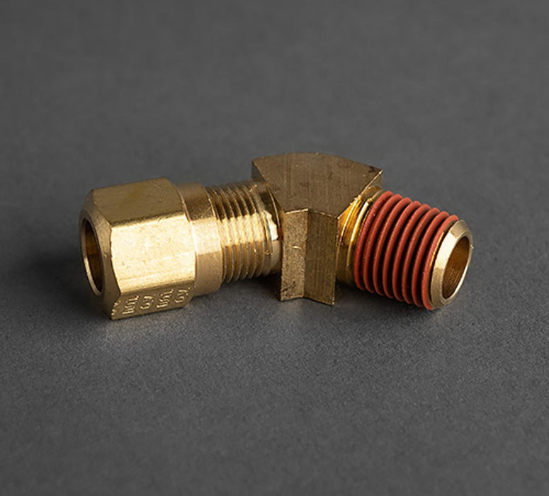 3/8 Tube to 1/4 Male PIpe 45 Degree Elbow Brass