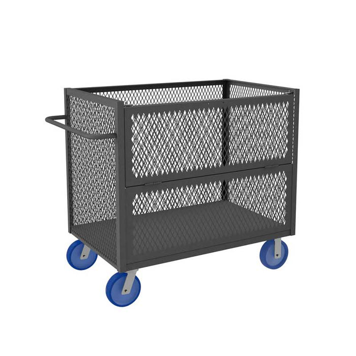 3-Sided Mesh Truck with 1 Shelf and Drop Gate