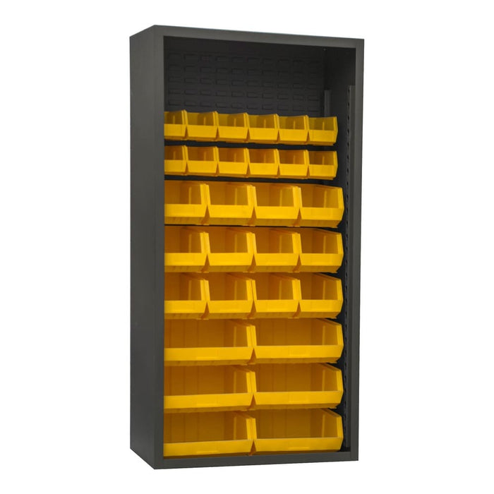 Enclosed Shelving, 30 Yellow Bins