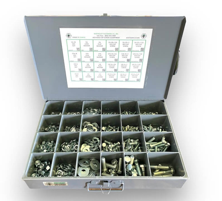 754 Piece Grade 5 UNC Hex Head Cap Screw Assortment Refill