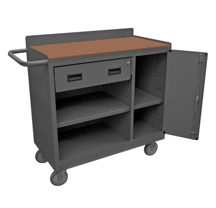 Mobile Bench Cabinet with Hard Board Top