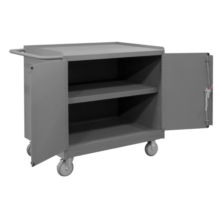 Mobile Bench Cabinet with 2 Doors and 1 Shelf