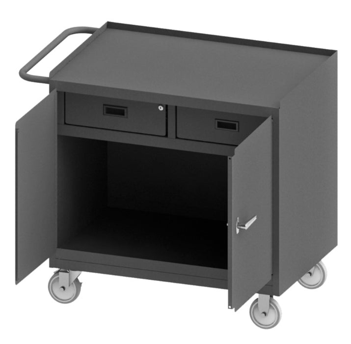 Steel Top Mobile Bench Cabinet with 2 Drawers