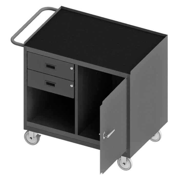 Rubber Mat Top Mobile Bench Cabinet with 1 Door