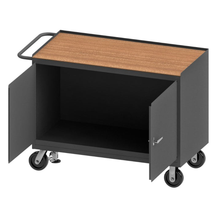 Mobile Bench Cabinet with Hard Board Top