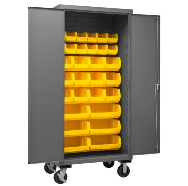 Cabinet, 24X36, 30 Yellow Bins, Flush