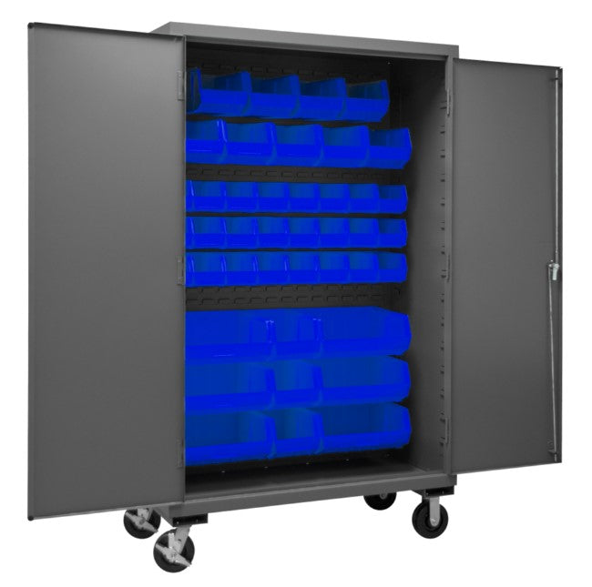 Mobile Cabinet, 42 Blue Bins