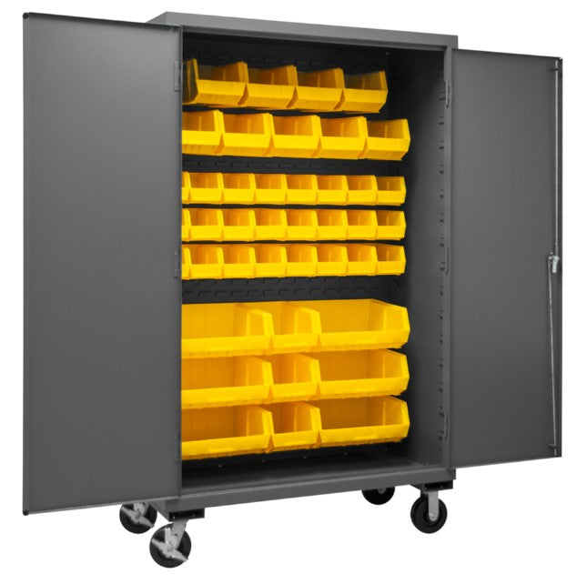 Mobile Cabinet, 42 Yellow Bins