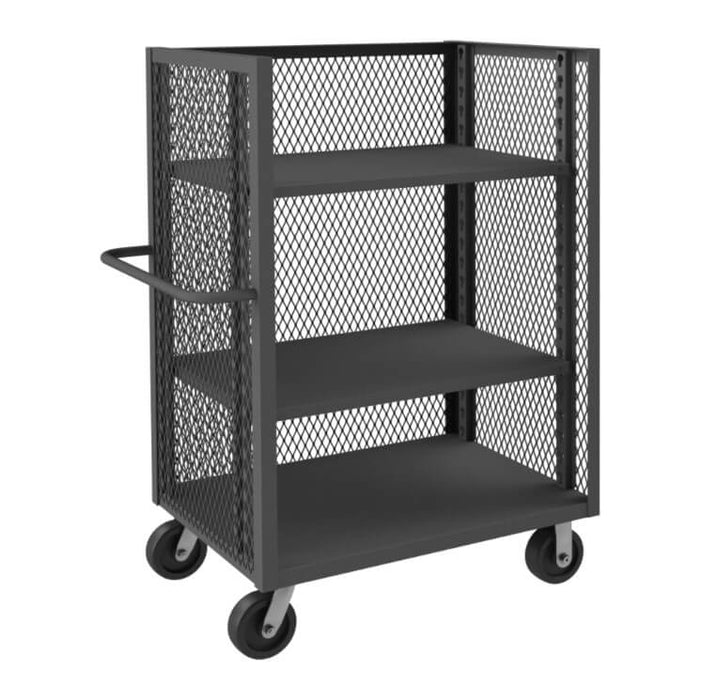 3-Sided Mesh Truck with 2 Adjustable Shelves