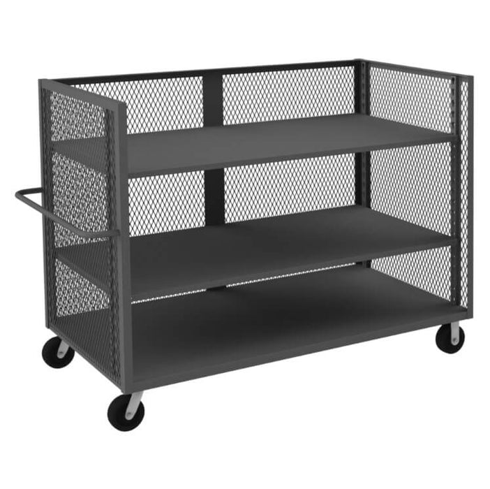 3-Sided Mesh Truck with 2 Adjustable Shelves