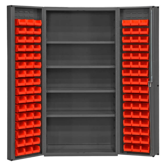 Cabinet with 96 Bins and 4 Shelves