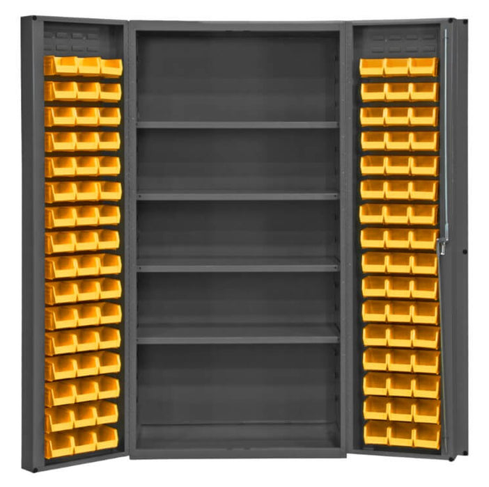 Cabinet with 96 Bins and 4 Shelves