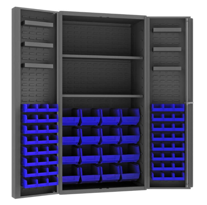 Cabinet with 64 Bins and 2 Shelves