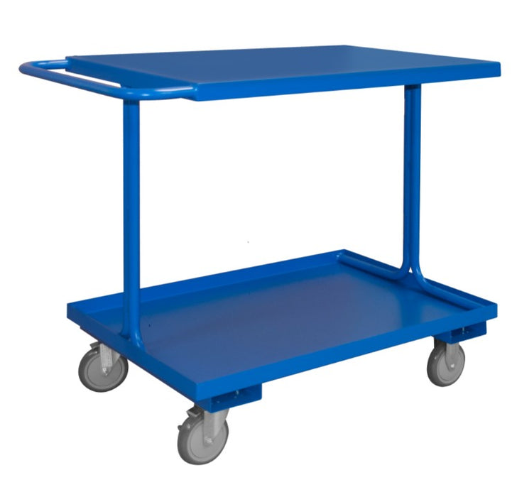 Easy Access Shelf Cart, 2 Shelves, Blue