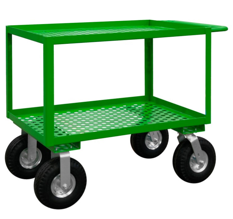 Garden Cart with 2 Preforated Shelves