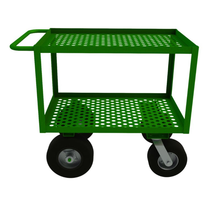 Garden Cart, 2 Perforated Shelves