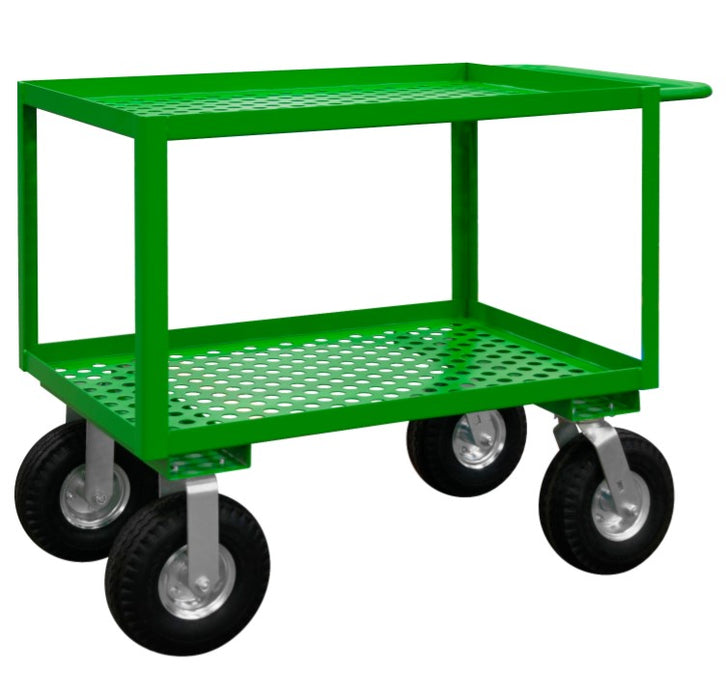 Garden Cart with 2 Preforated Shelves