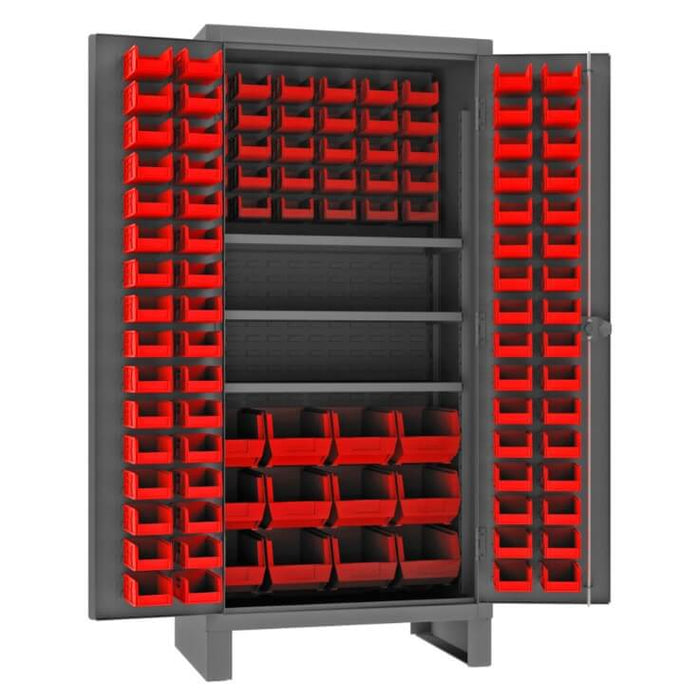 Cabinet, 3 Shelves, 108 Red Bins
