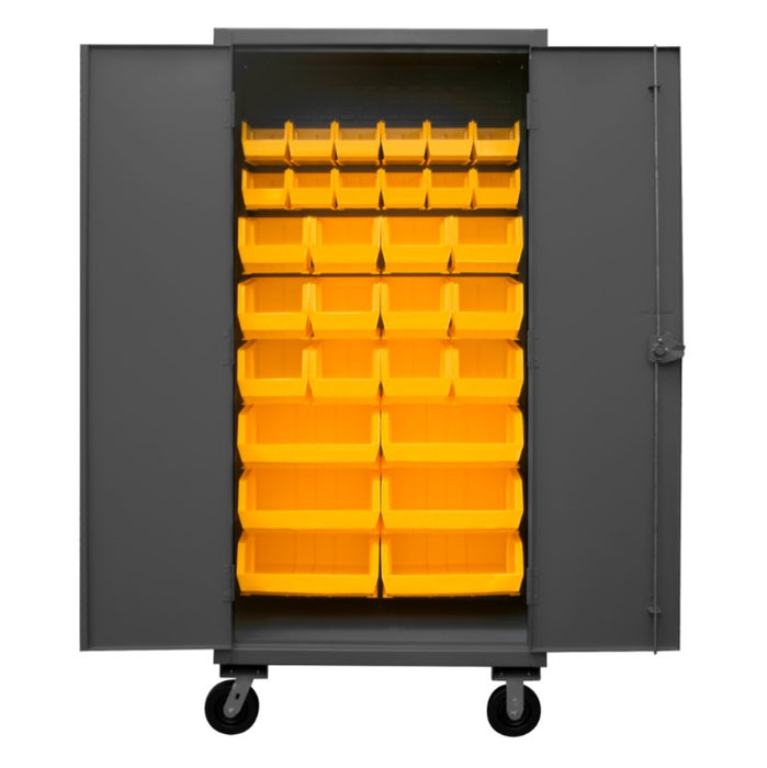 Mobile Cabinet, 30 Yellow Bins