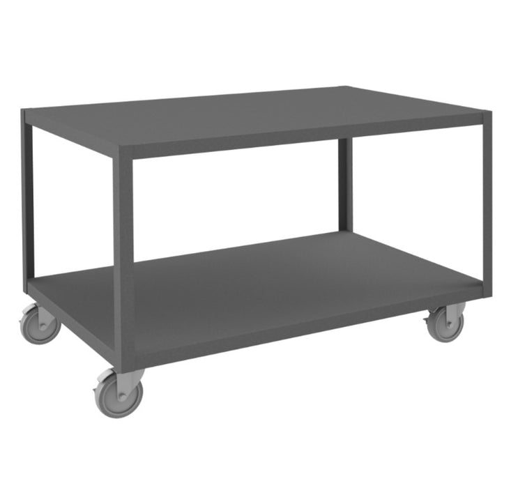 High Deck Mobile Table with 2 Shelves