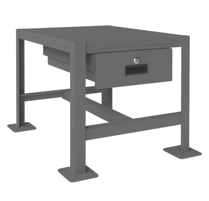 18in x 24in Machine Table Workbench with 1 Shelf and 1 Drawer