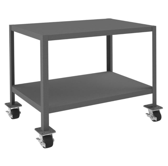 24in x 36in Mobile Machine Table Workbench with 2 Shelves
